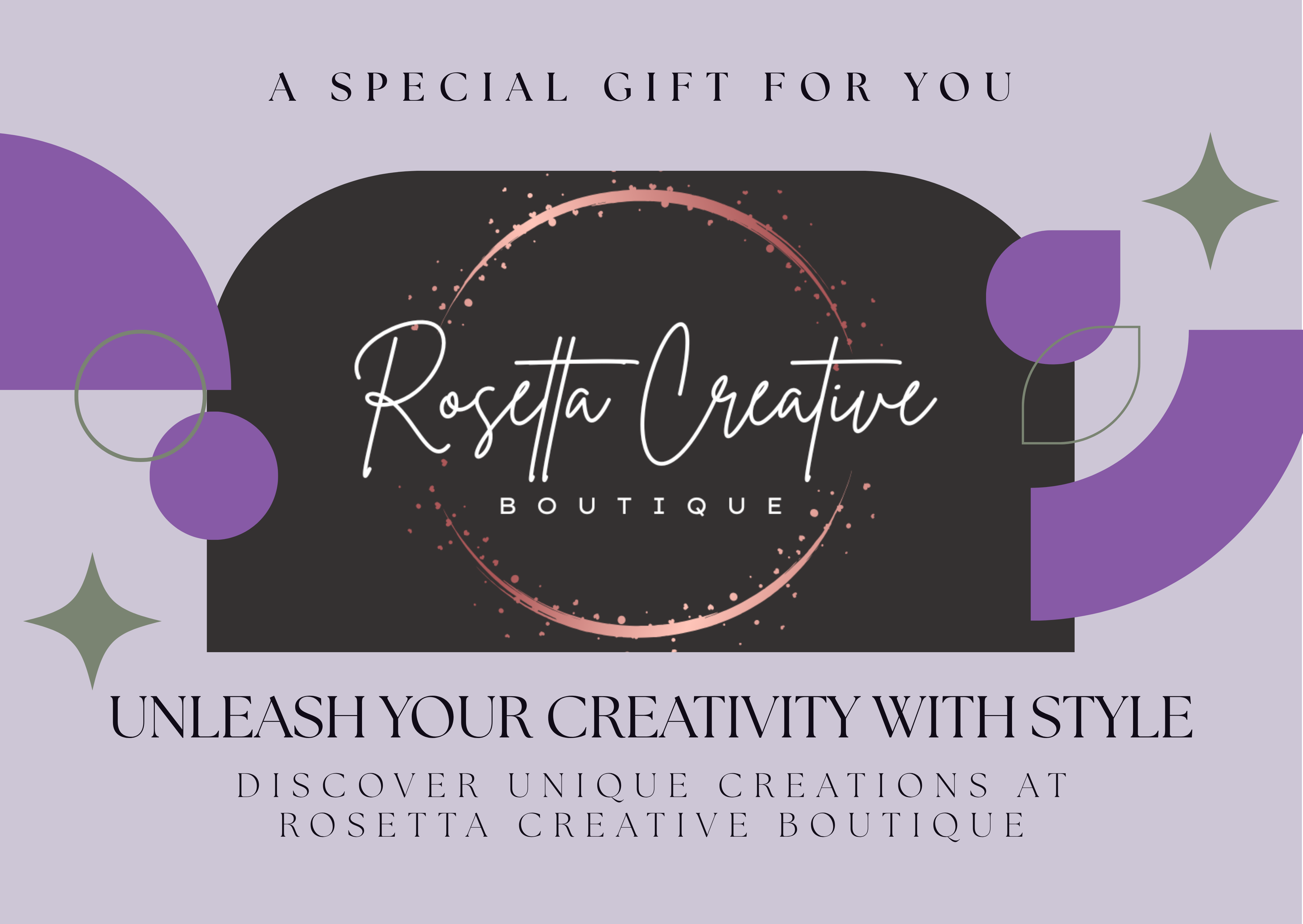Rosetta Creative Boutique Gift Card - Perfect for Creative Gifting - Rosetta Creative Boutique